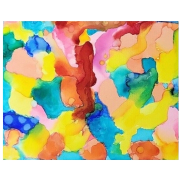 Hand Crafted Abstract Design 11x14 Inches Canvas Painting - Picture 3 of 4